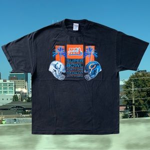 Indianapolis Colts Vintage NFL Super Bowl 41 XLI black and orange T-shirt